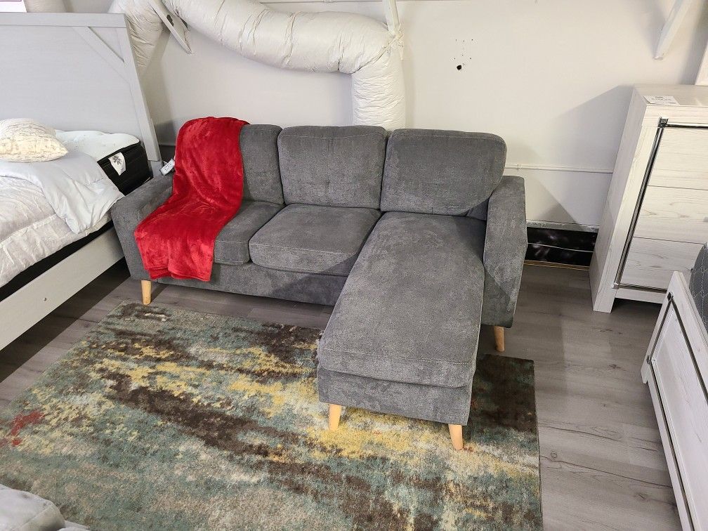 INSTOCK NOW ‼️ NEW GREY SECTIONAL SOFA COUCH 