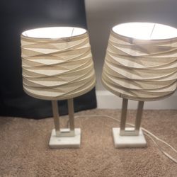 Dual Silver LED Table Lamps