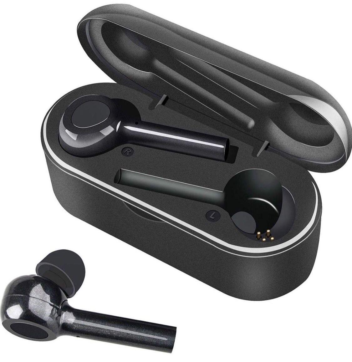 Wireless Earbuds Bluetooth 5.0 True Wireless Stereo Earbuds, Sports Sweatproof Mini Earphones Dual Built-in Mic Bluetooth Headphones with 1000mAh Char
