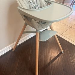 Like-new Lalo High Chair With Infant Insert
