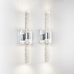 17"(H) Contemporary Crystal Wall Light