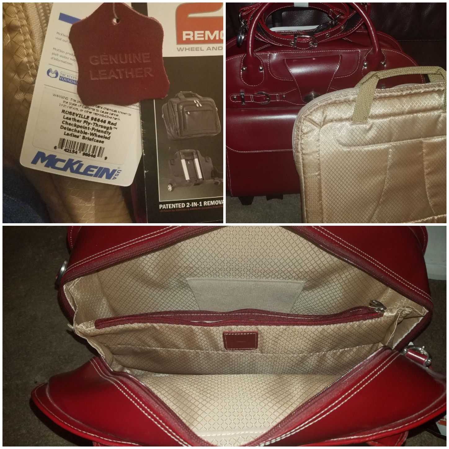 Brand new McKlein Leather briefcase