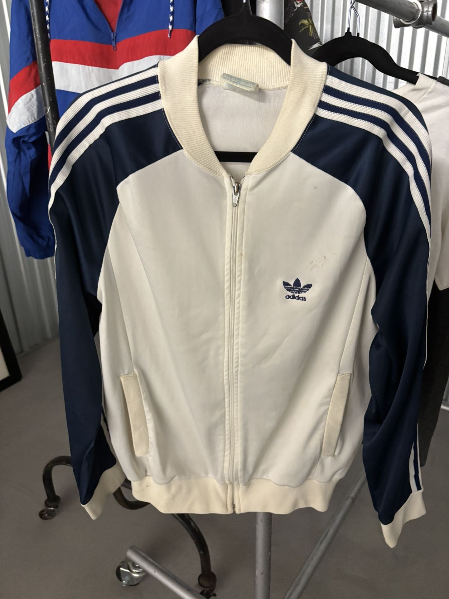 Adidas vintage 1980s track jacket, rare size large