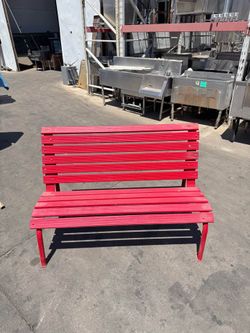 Red Metal Benches