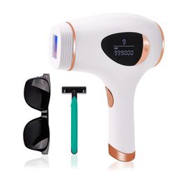 IPL Hair Removal Device Laser Hair Remover Silky Skin for Women and Men,Painless and Permanent,Safe Gentle At-Home Use for Armpits, Back, Armas, Legs，