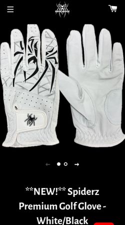 Spiderz Premium Golf Glove White/Black