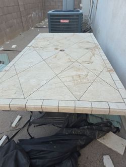 Outdoor ceramic table