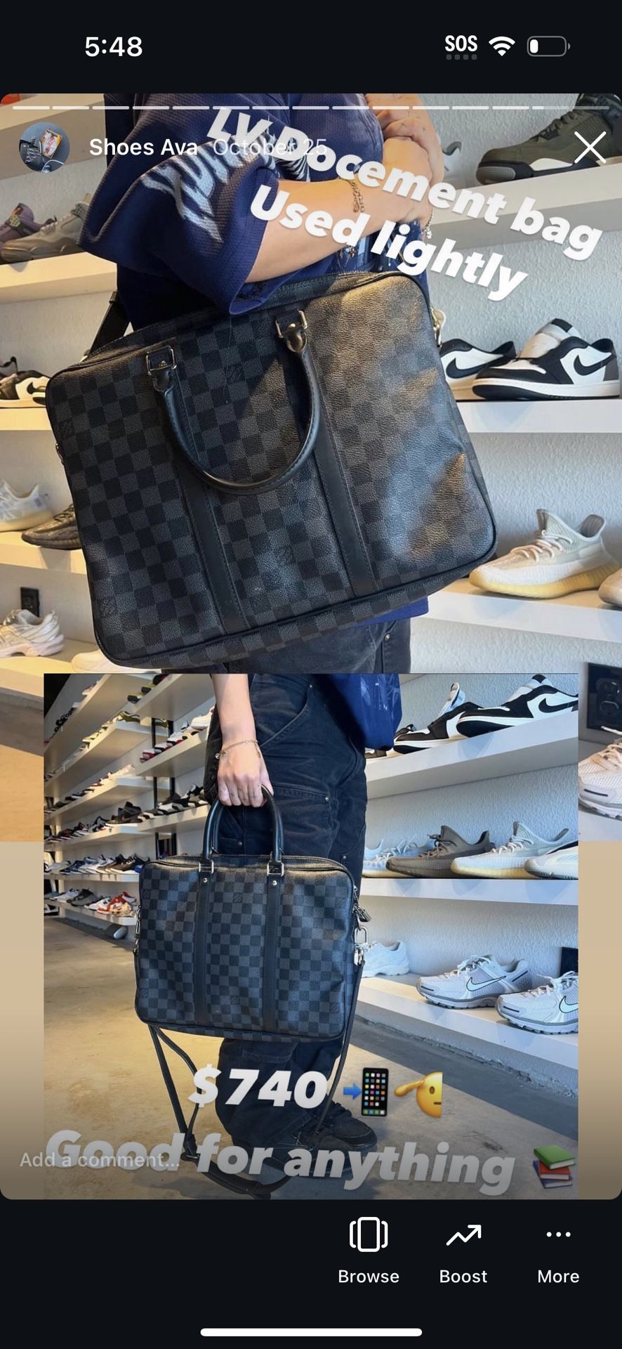 Lv Porte Document Bag 