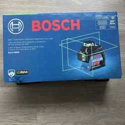 Bosch 300 ft. Green 360-Degree Laser Level Self Leveling with Visimax Technology, Fine Adjustment Mount and Hard Carrying Case
