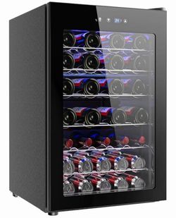 🍷 EUHOMY 45-Bottle Wine Cooler Refrigerator – 4.5 Cu.ft Premium Wine Fridge (Adjustable Temp, Black) 🆕 Out of Box, Brand New – Never Used! 💰 Price: