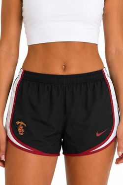 NEW Nike USC Trojans Women's Tempo Running Shorts L Dri-FIT Black Red White NWT