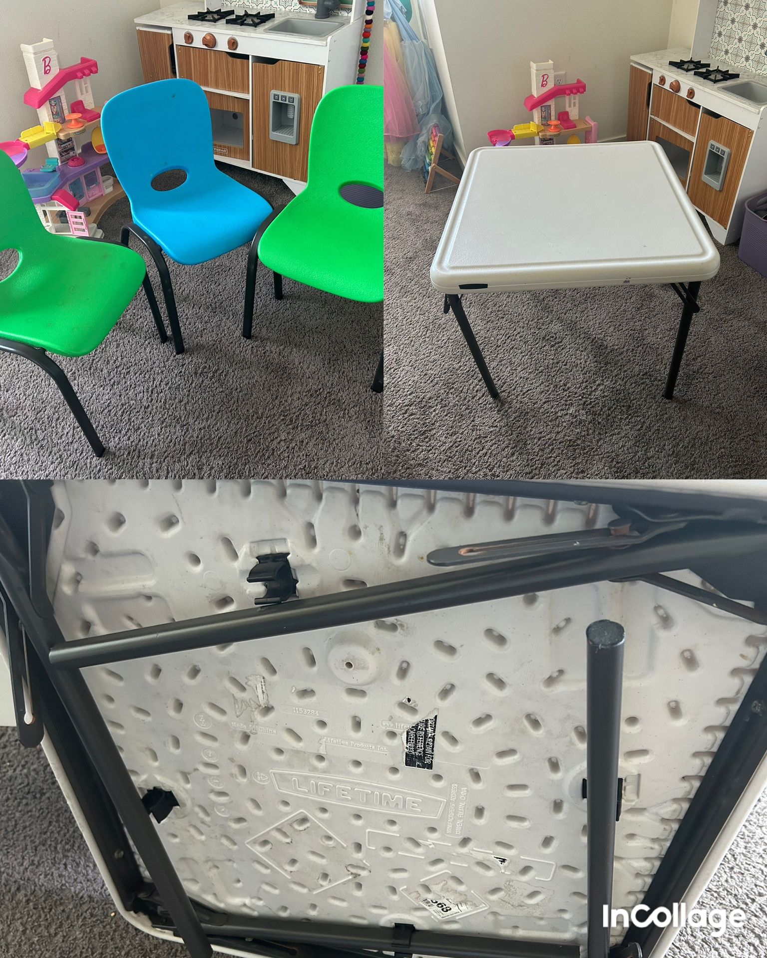 Lifetime 3 Chairs And Table