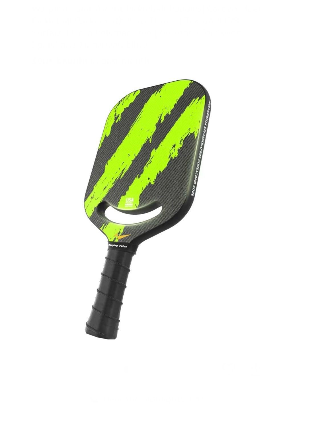 Warping Point Ascent Pickleball Paddles| Carbon Fiber Pickleball Racket with Aero Throat | Textured Grit Surface | Hexa Polymer Core | Designed for Sw
