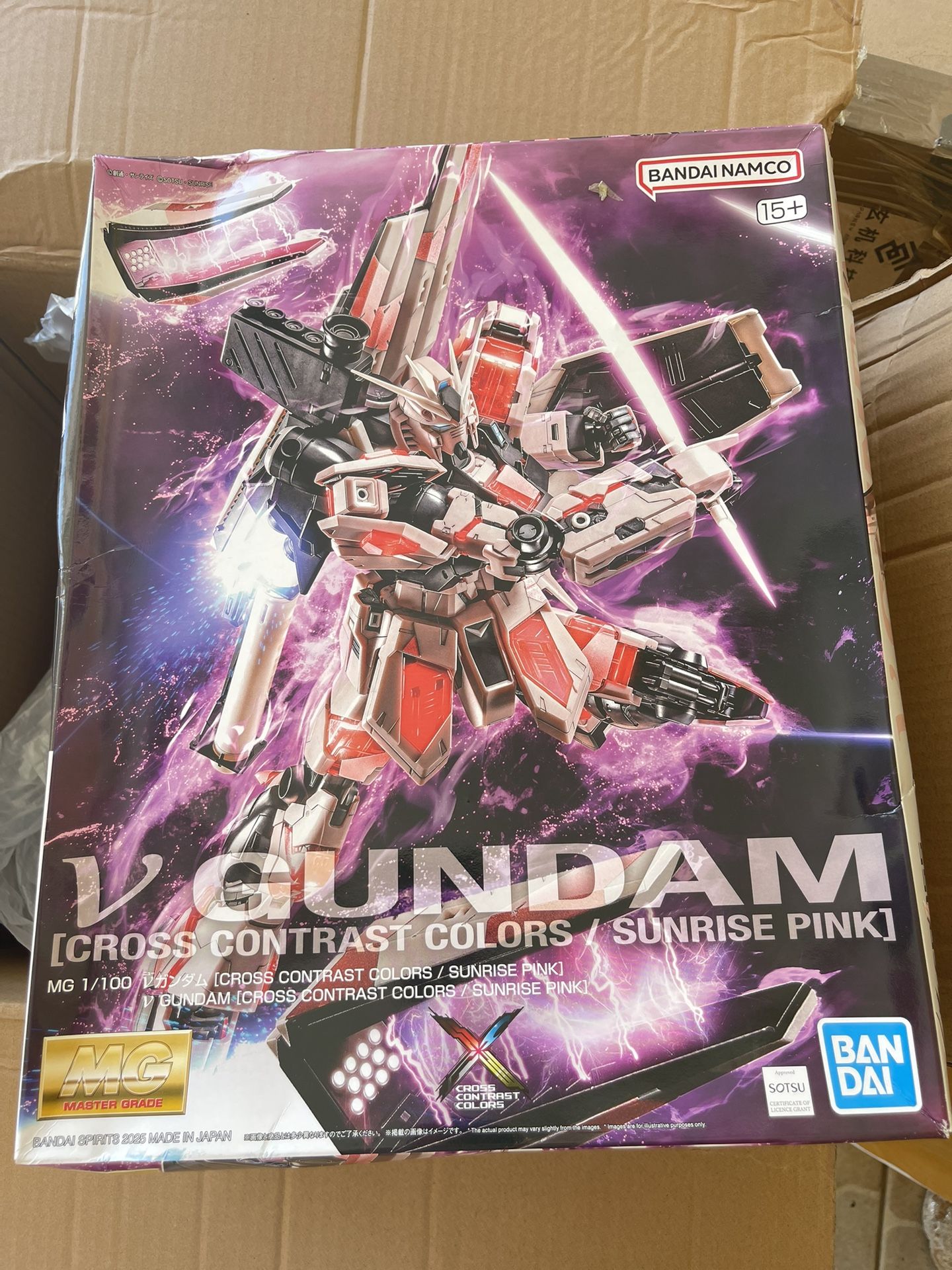 Bandai Nu Gundam Cross Contrast Colors Sunrise Pink MG 1/100 Model Kits
