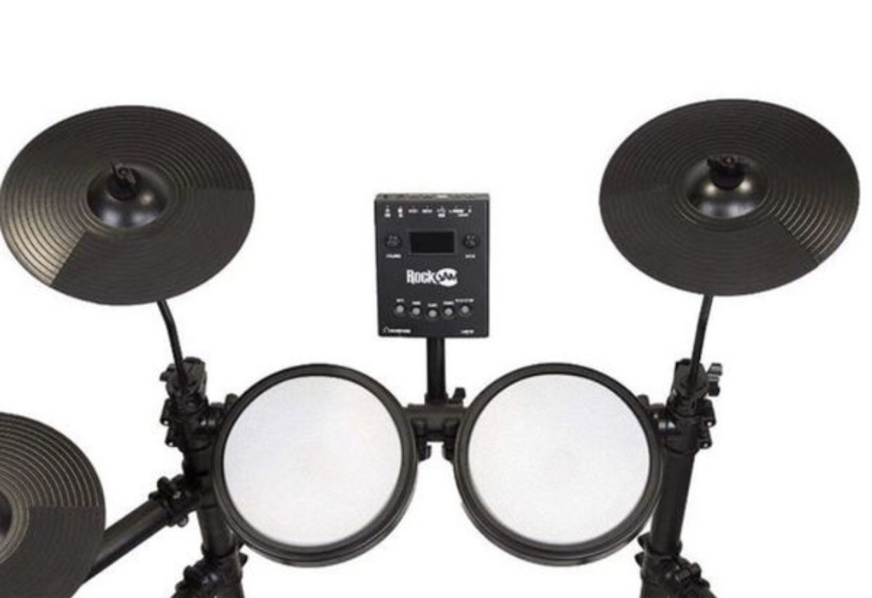 RockJam Mesh Head Kit, Eight Piece Electronic Drum Kit with Mesh Head