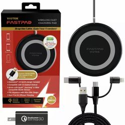 Qi Wireless Charger w/QC 3.0 Ultra-Slim Charging Pad, Fast Charging, Water Resis