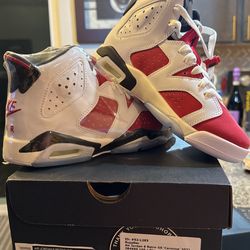 Nike Air Jordan 6 Retro GS  ‘Carmine’ 4.5Y Or 6W