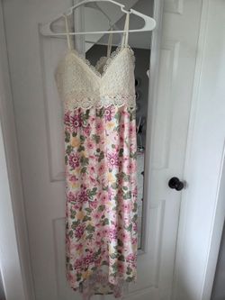 Flower cream color dress