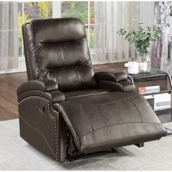 RECLINER- MANUAL ESSPRESO FAUX LEATHER NEW IN BOX ☎️ 1714586,2564 PICK UP PRICE