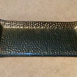 Yankee Candle Dimple Rectangular Jar & Pillar Tray Gold