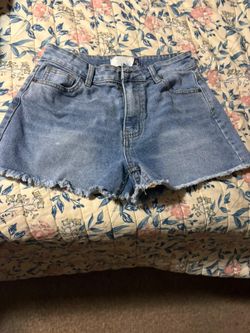 Light Wash Denim Cutoff Shorts