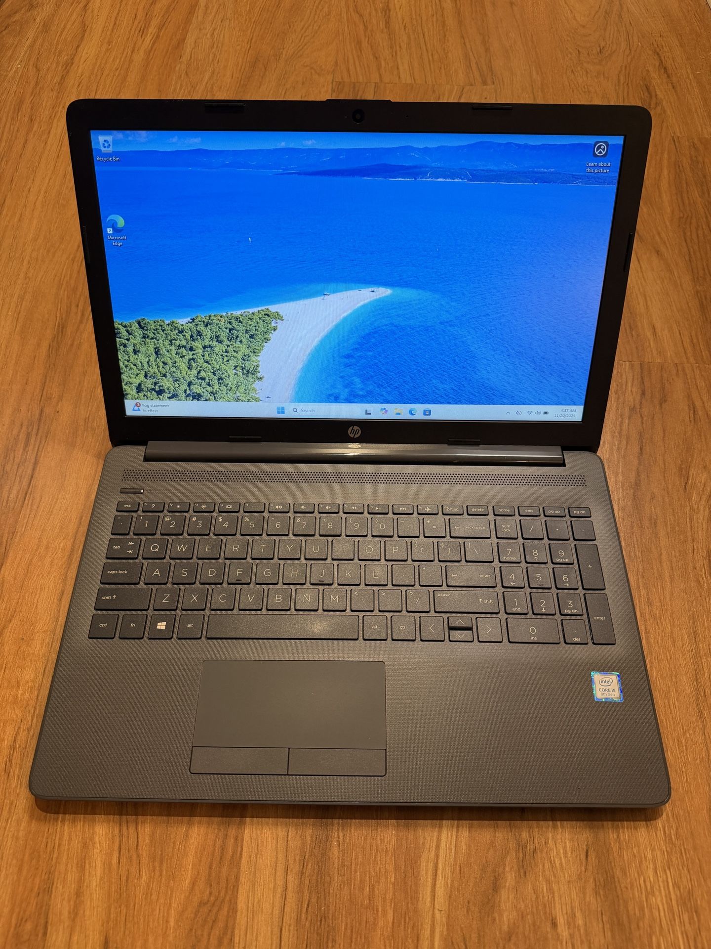 HP NoteBook 250 G7 core i5 8th gen’s 16GB Ram 256GB SSD Windows 11 Pro 15.6” UHD Screen Laptop with charger in Excellent Working condition!!!!! Speci