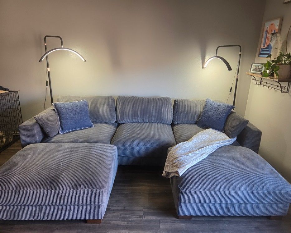 Large Couch With Ottomans