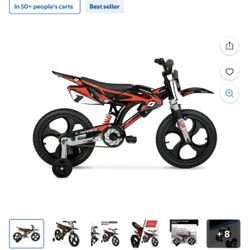 16" Hyper Moto Bike, 16" Mag Wheels, Child Bicycle, Ages 5-7 Years, Black/Red