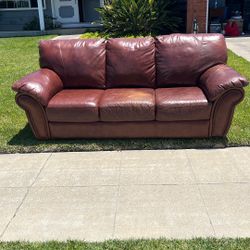 Brown Leather Couch.