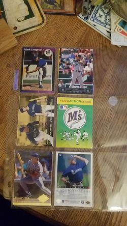 Mariners and other's baseball cards couple basketball