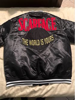 Scarface x Shoe Palace Satin Varsity Jacket Large
