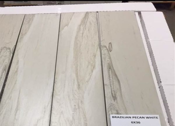 Wood Look Plank Tile 6x36 Brazilian Pecan White 1 99 Sq Ft For 1