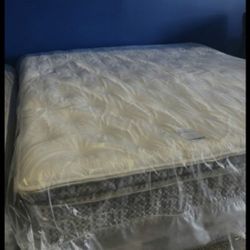 king size new thick pillow top bed can deliver 