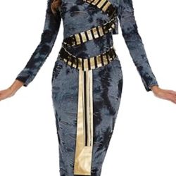 (1) Women's Mysterious Mummy Robe Dress Egypt Halloween Costume SZ M