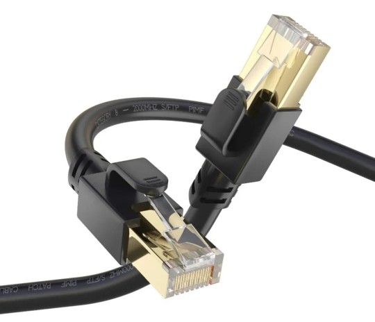 Eswmc Cat 8 Ethernet Cable 15ft, Cat8 RJ45 Network LAN Cord 26AWG Lastest 40Gbps