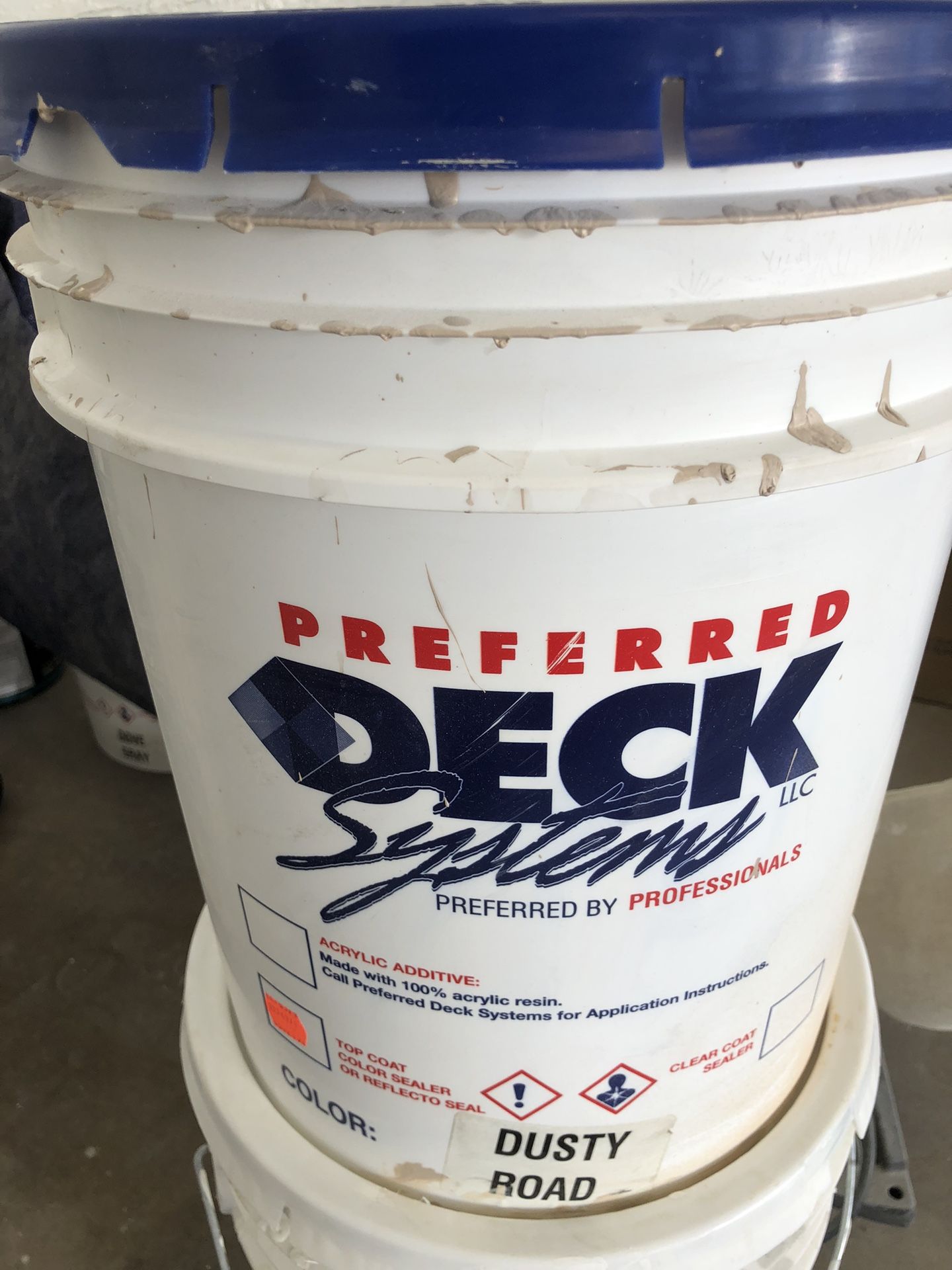 5 Gallon Bucket Preferred Deck System Dusty Road ColorPaint Used
