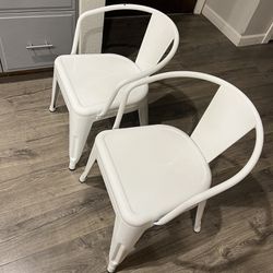 Two Metal Kids Chairs