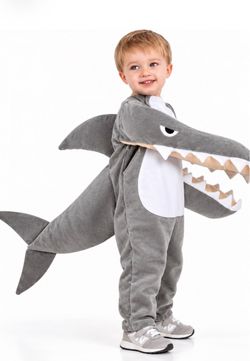 NWT Princess Paradise Chompers Plush Gray Shark Kids Costume Size: Small