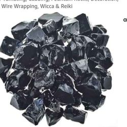 1 Lb Black Obsidian In The Rough Gemstones 