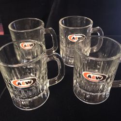Vintage A&W Baby Beer Mugs (4)-3oz