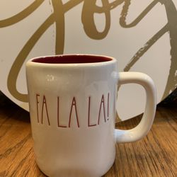 FA LA LA RED INSIDE RAE DUNN MUG