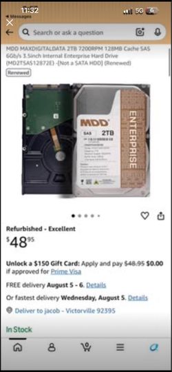 MDD 2TB SAS Enterprise Internal Hard Drive