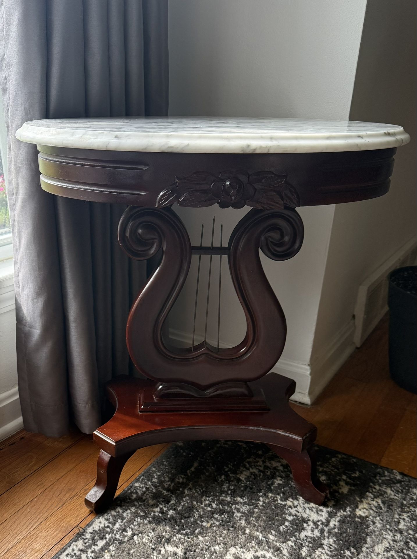 Marble Top Wooden Table