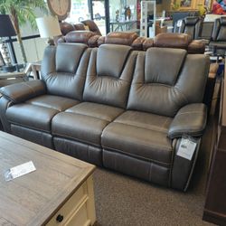 Brand New Gray Reclining Sofa