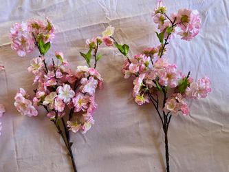 Pink Cherry Blossom Stems - 4