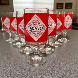 Glasses - Rare Vintage Tabasco  - 7 Qty