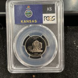 2005 S Gem Proof Kansas State Quarter Graded At PR69 With A Deep Cameo O-18