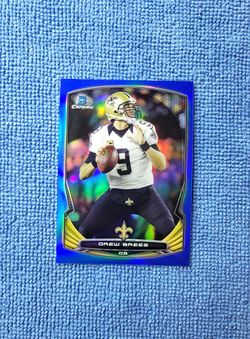 2014 Drew Brees Blue Refractor /199 SP Bowman Chrome #27 New Orleans Saints