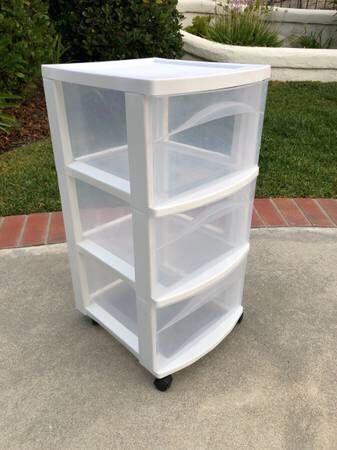 Cheap! Sterlite 3-Drawer Plastic Storage Cart Organizer on Wheels