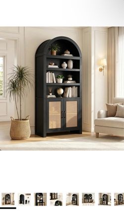 Miereirl Mid‑Century Modern Arched Bookshelf